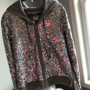 NWOT Victoria’s Secret Pink Runway Sequin Hoodie